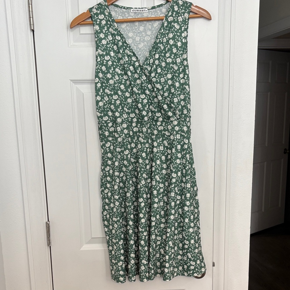 Guberry Floral Green Midi Dress
